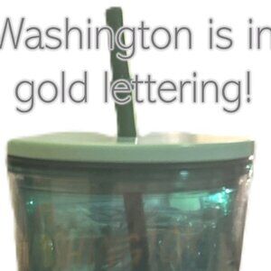 Starbucks Washington 24oz Pine & Pinecone Tumbler -Washington is in Gold letters